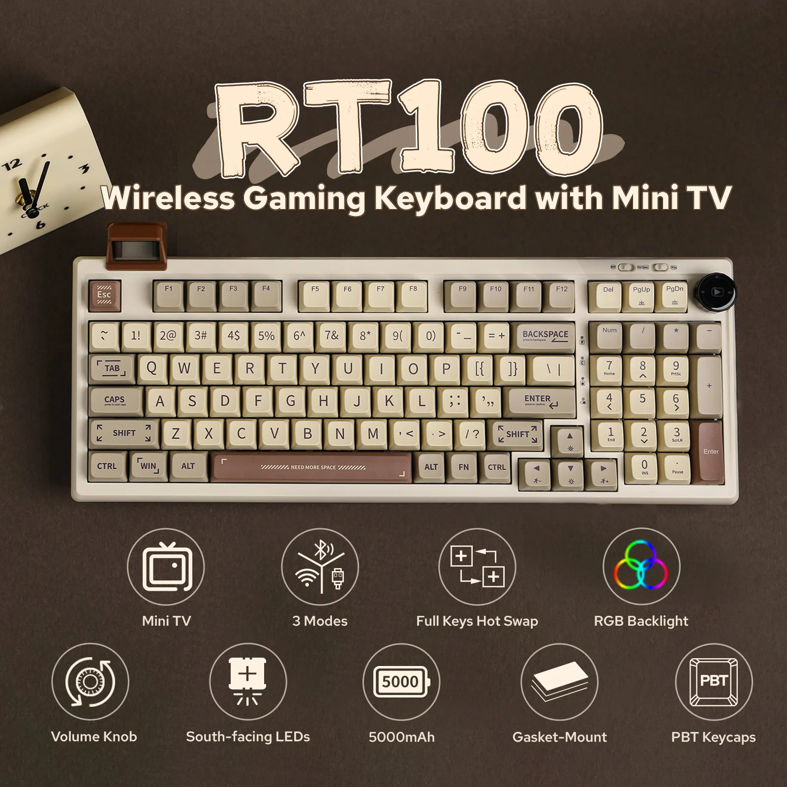 Epomaker rt100 97 клавиш 95% bluetooth 5 - Фотография_3