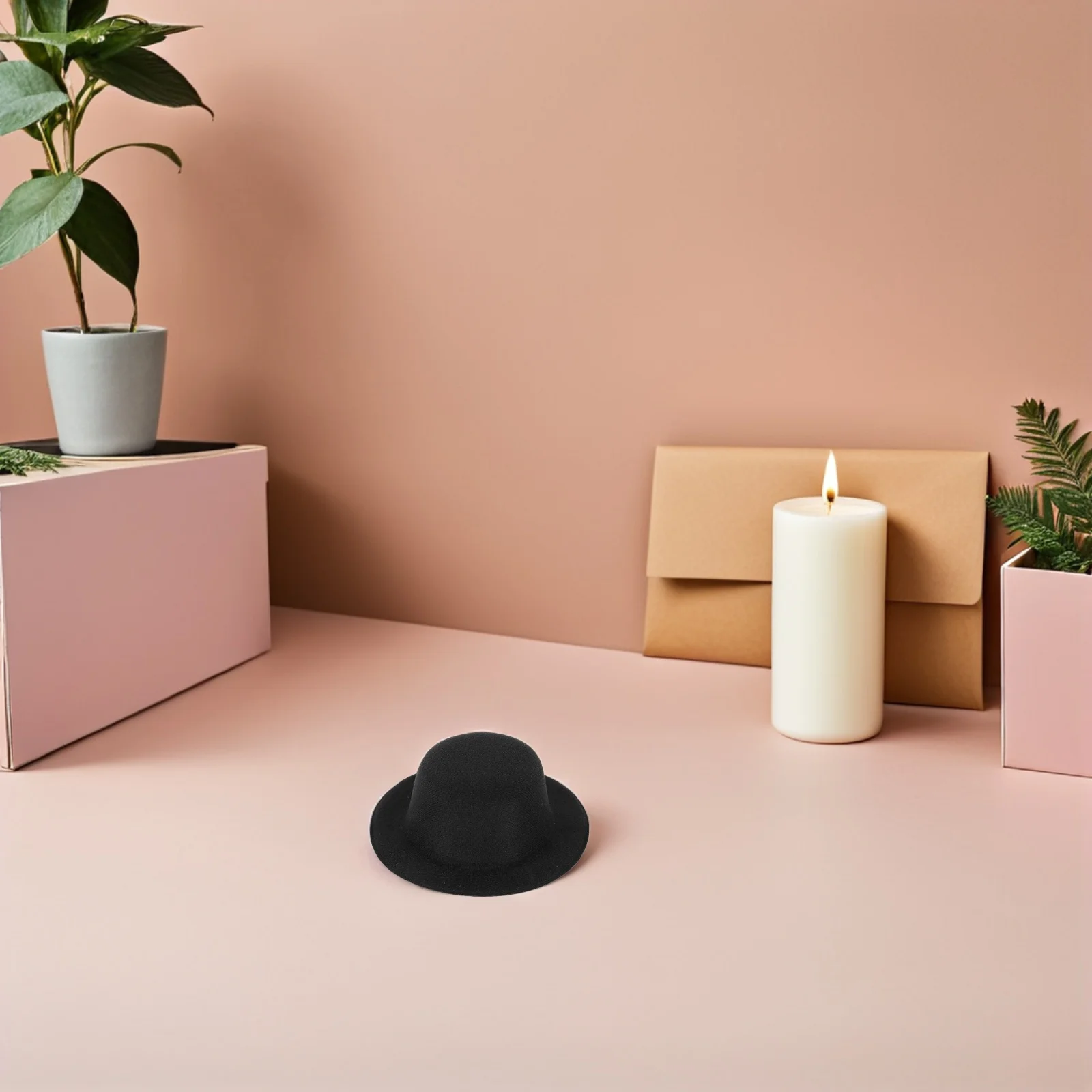 Мини-цилиндры, крошечные черные фетровые шляпы для поделок своими руками - Фотография_3