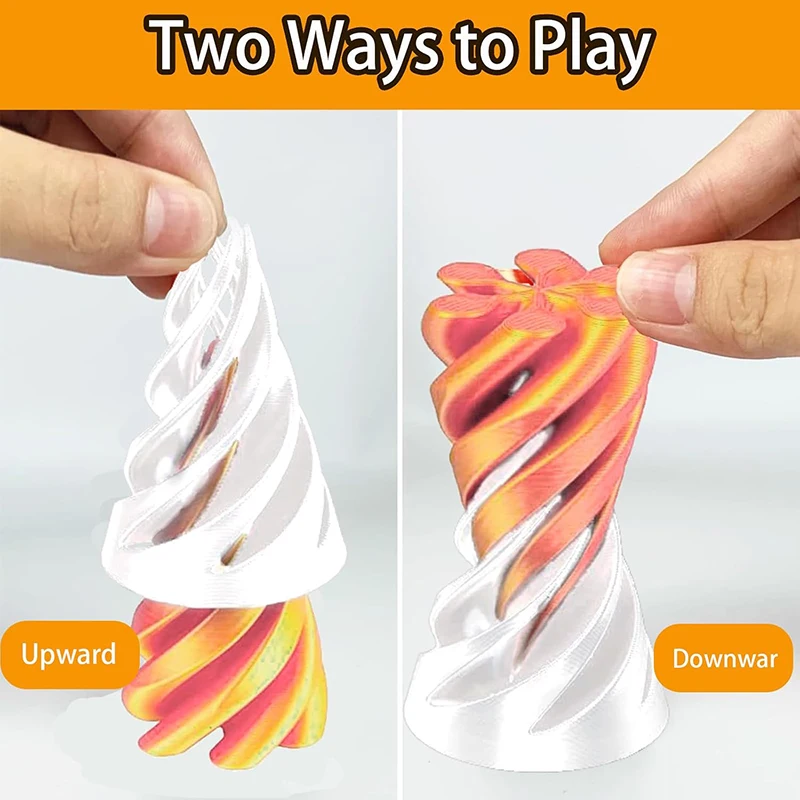 3d украшение, мини-вихревая печатная спиральная игрушка-конус - Фотография_4