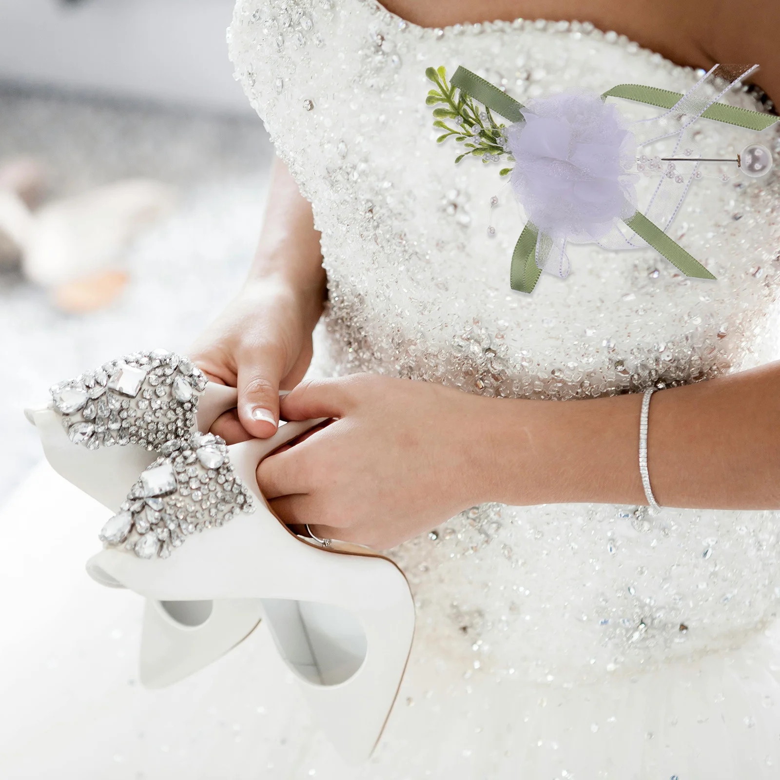 Изысканная бутоньерка для подружки невесты - Фотография_6