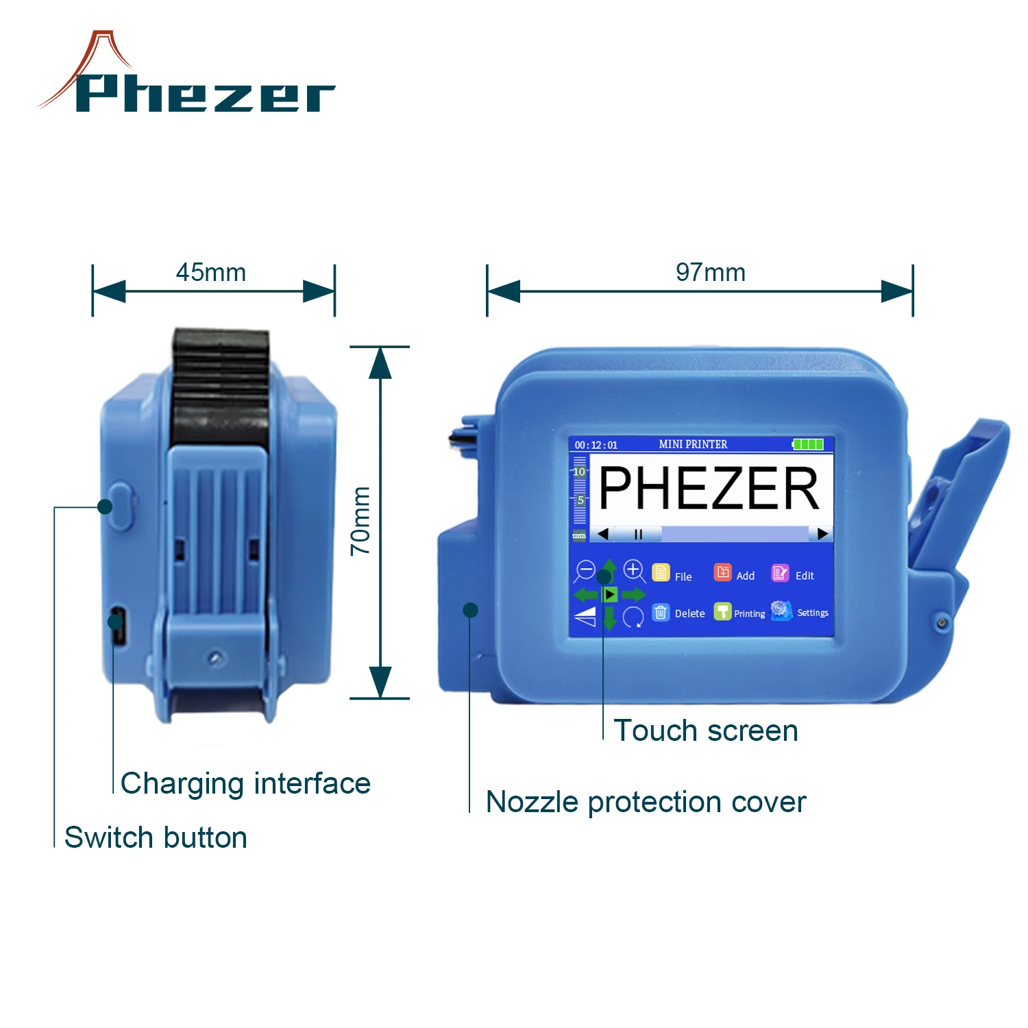 Мини-принтер phezer pc13plus 12 - Фотография_5
