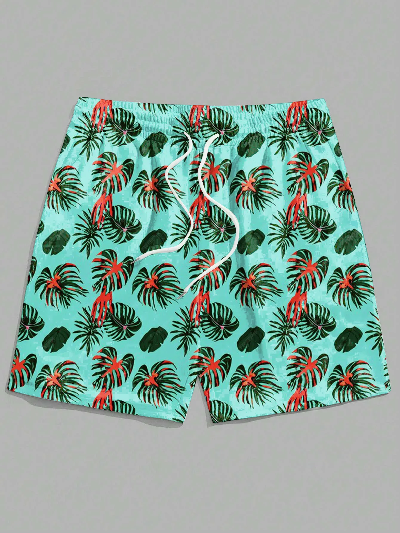 Мужские гавайские плавки с 3d гавайским растительным узором - Фотография_4