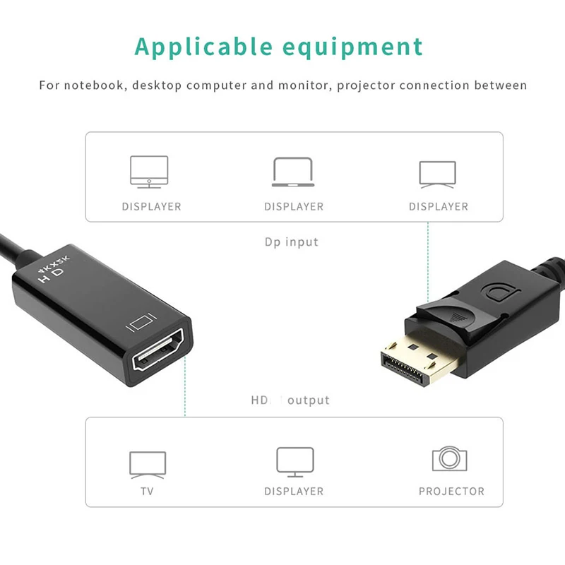 4k big dp в hdmi-совместимый преобразователь displayport «папа-мама» - Фотография_3