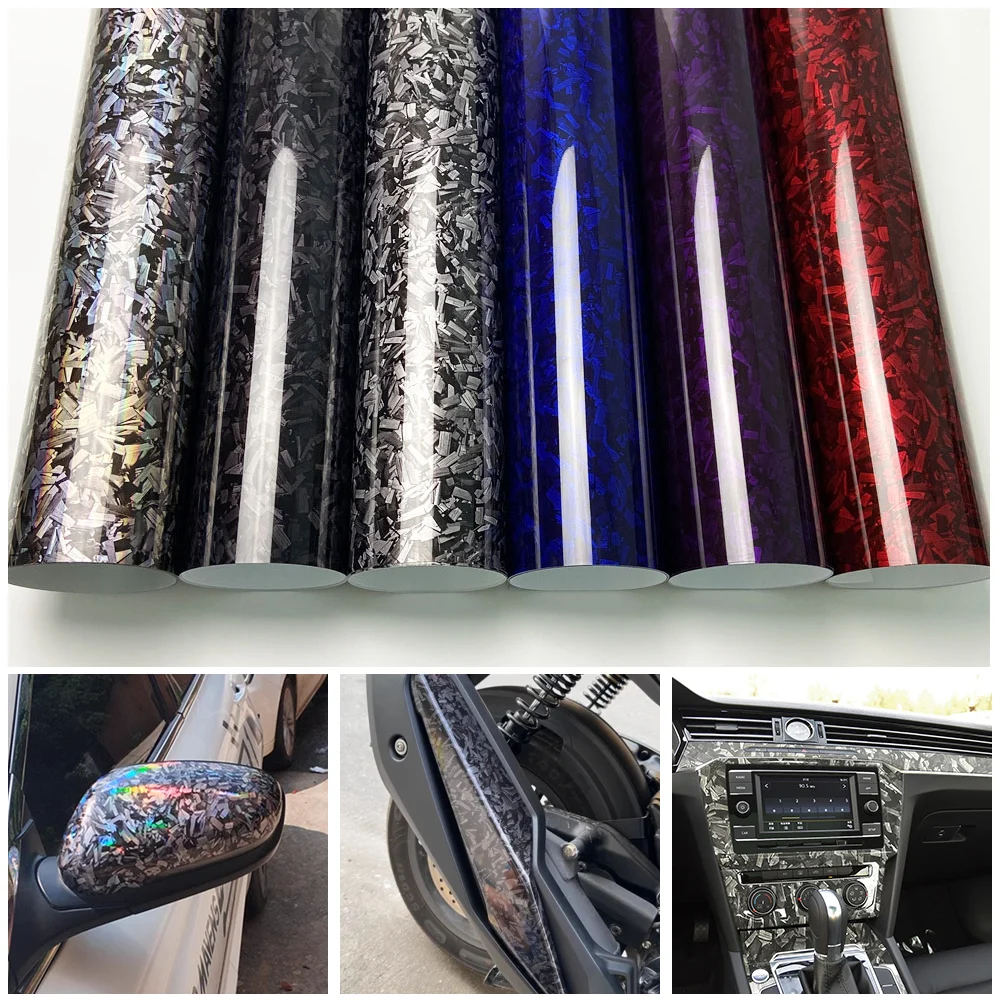 Глянцевая кованая виниловая пленка из углеродного волокна