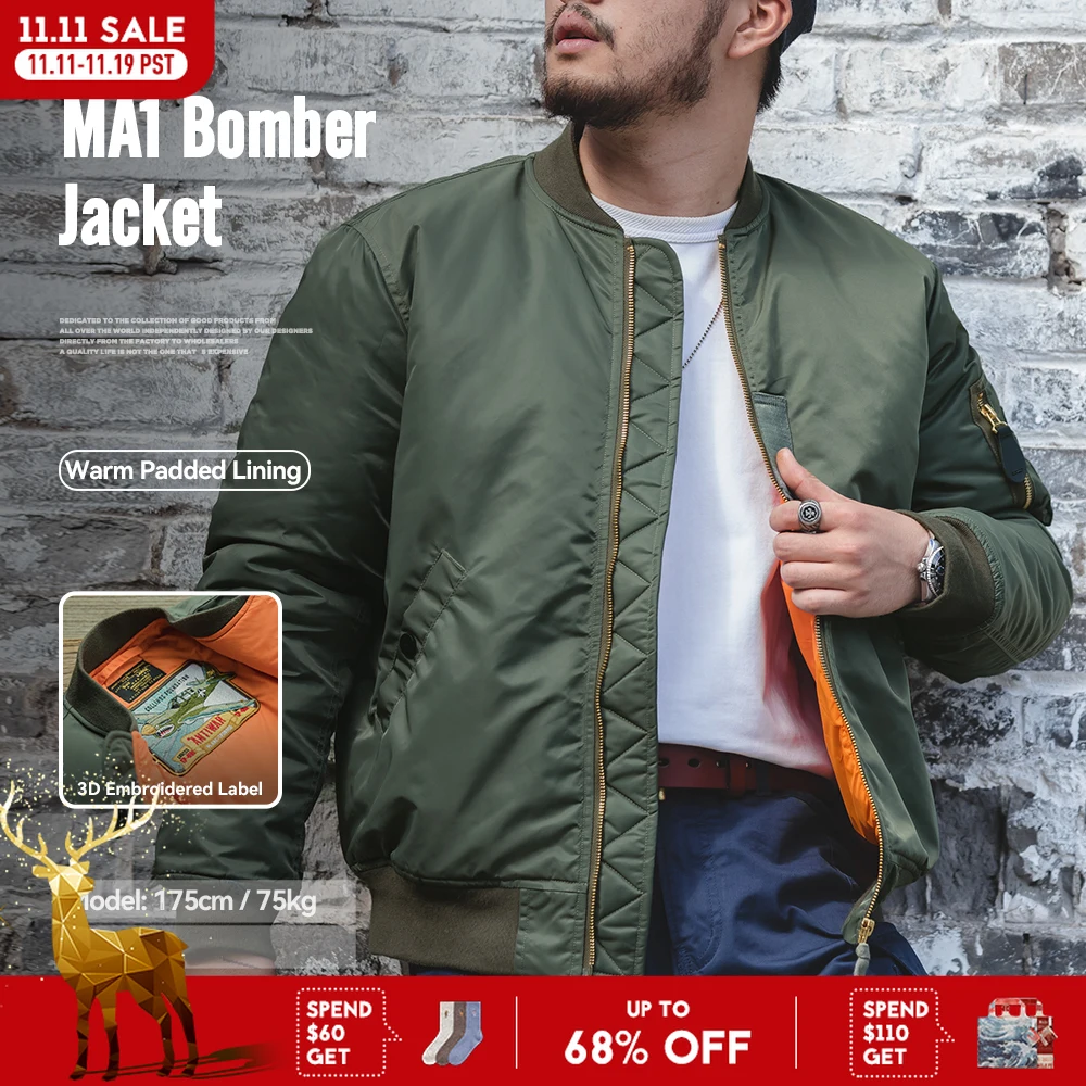 Винтажная куртка-пилот maden ma1