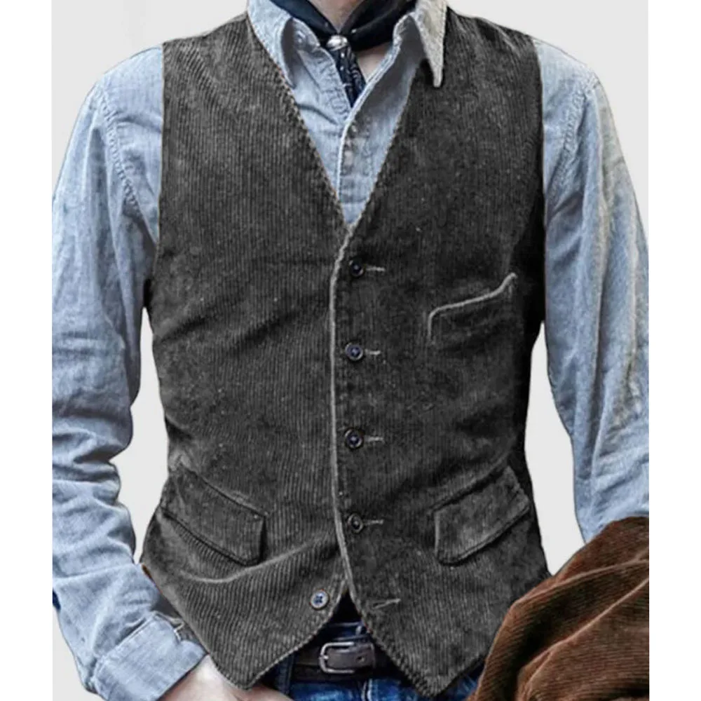 Мужской жилет мужской вельветовый - Фотография_3