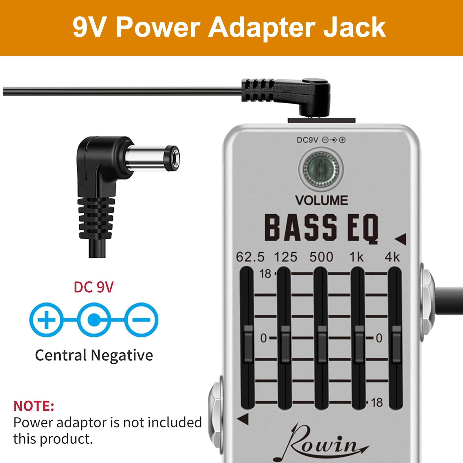 Педали rowin bass equalizer педали гитарных эффектов с 5-полосной графикой - Фотография_3