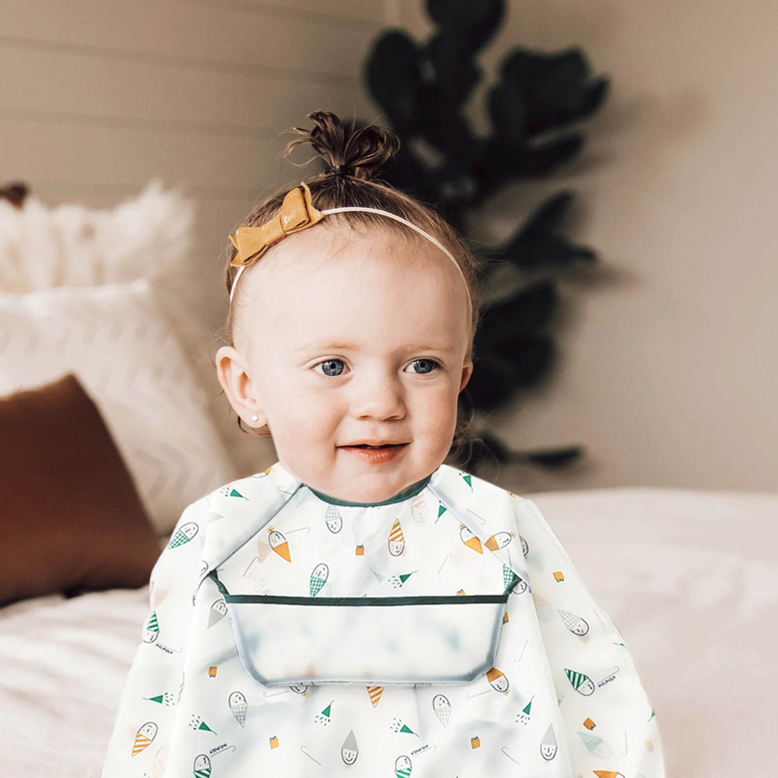 Водонепроницаемый детский нагрудник с мультяшным рисунком