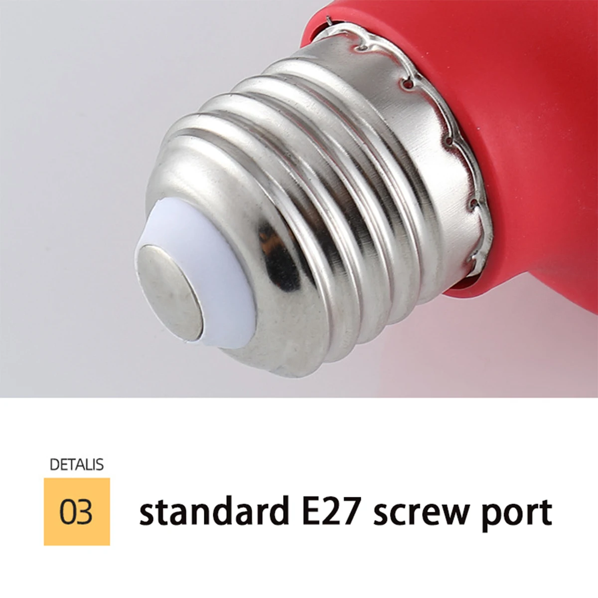 Лампочка e27 led красный светильник - Фотография_3