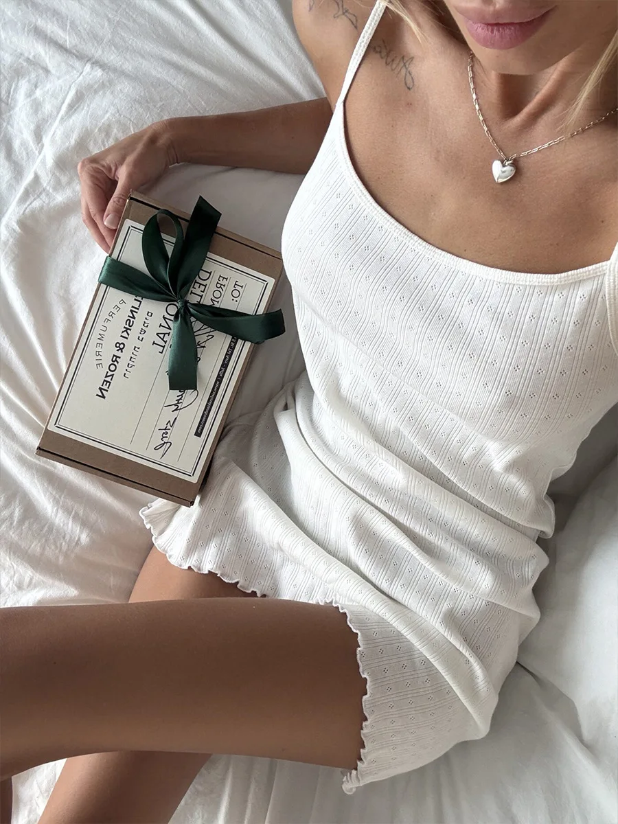 Muzuleva белая жаккардовая ночная - Фотография_3