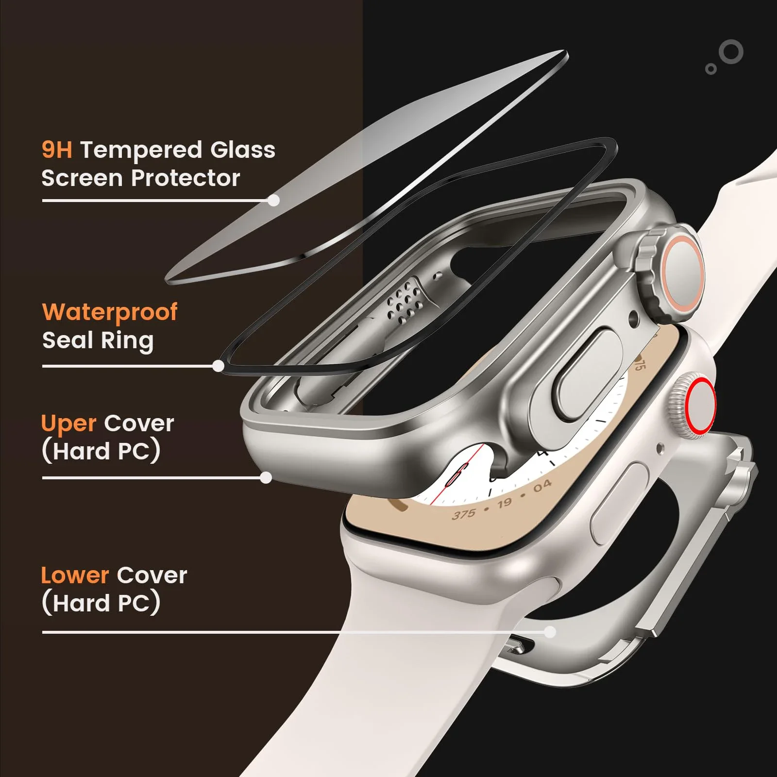 Закаленное стекло + чехол для apple watch - Фотография_2