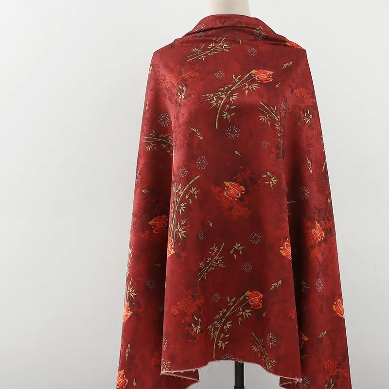 Тяжелая жаккардовая цветочная ткань - Фотография_4