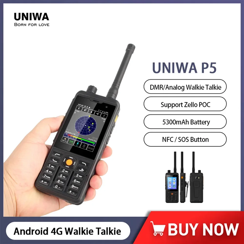 Телефон-рация uniwa p5 dmr zello poc
