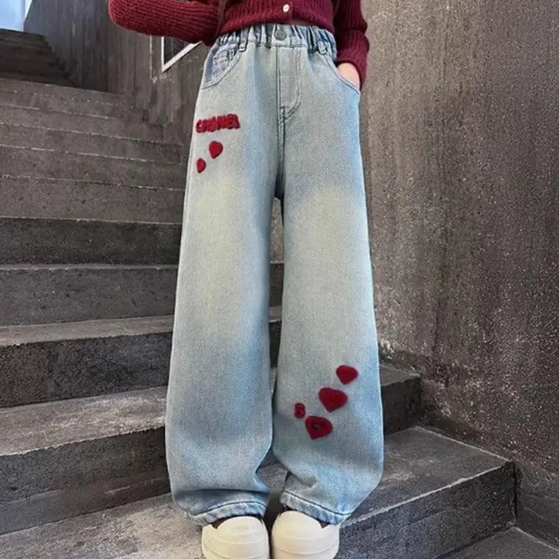 39bc широкие джинсы для девочек - Фотография_2