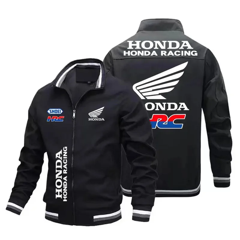 Мужская уличная куртка на молнии с логотипом honda racing