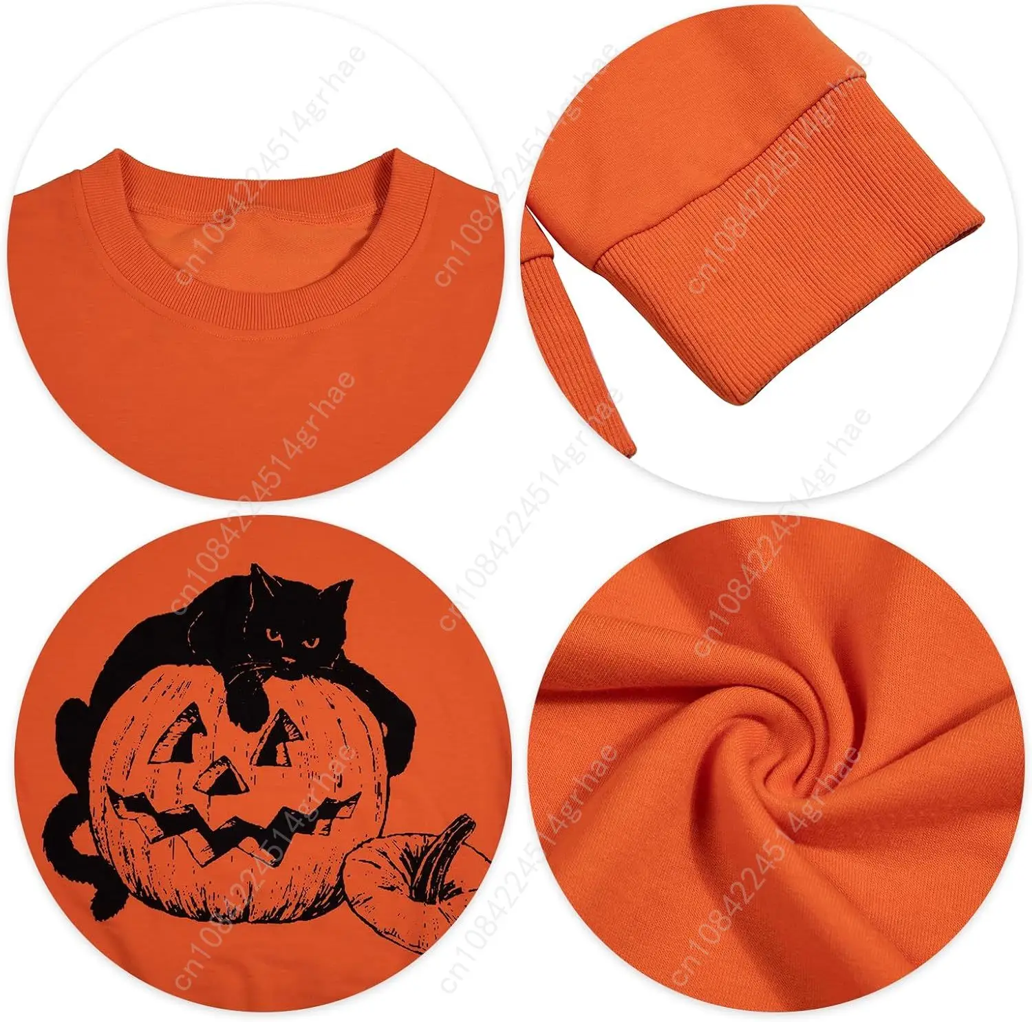 Толстовка с черным котом на тыкве - Фотография_4