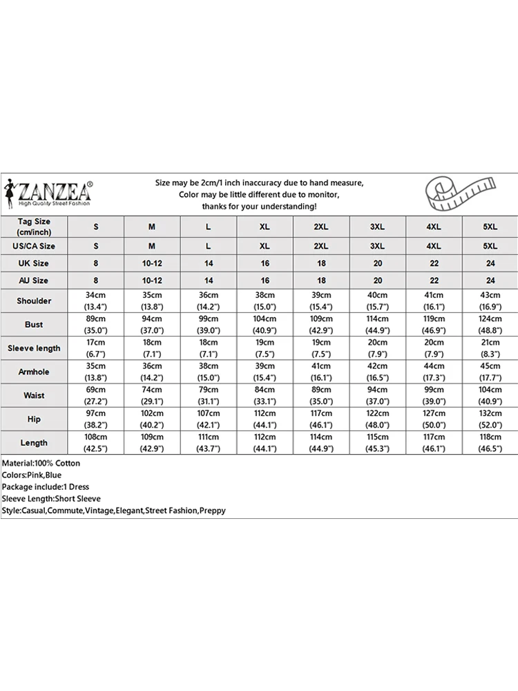 Платье zanzea женское хлопковое с коротким рукавом - Фотография_3