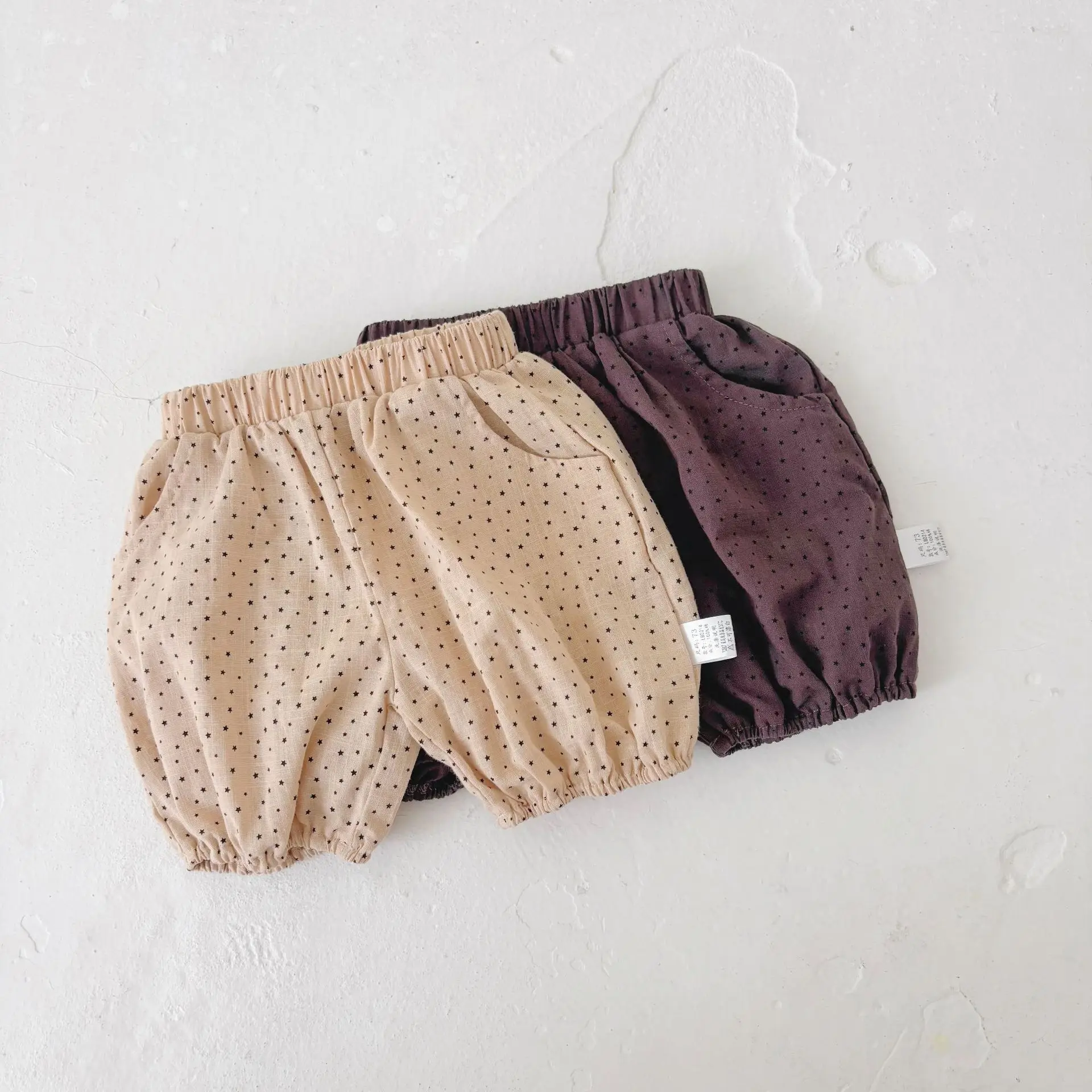 Детские шорты, хлопковые милые однотонные шорты для девочек - Фотография_2