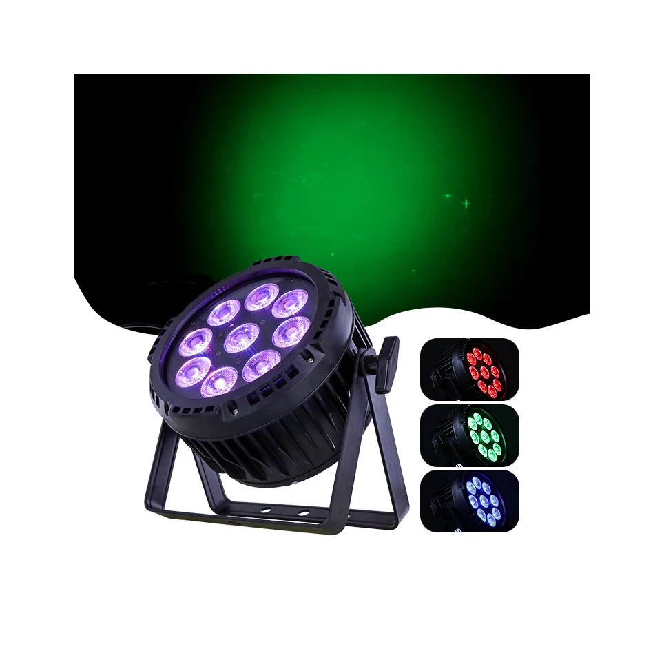 Наружный dmx512 9x18w rgbwauv 6in1