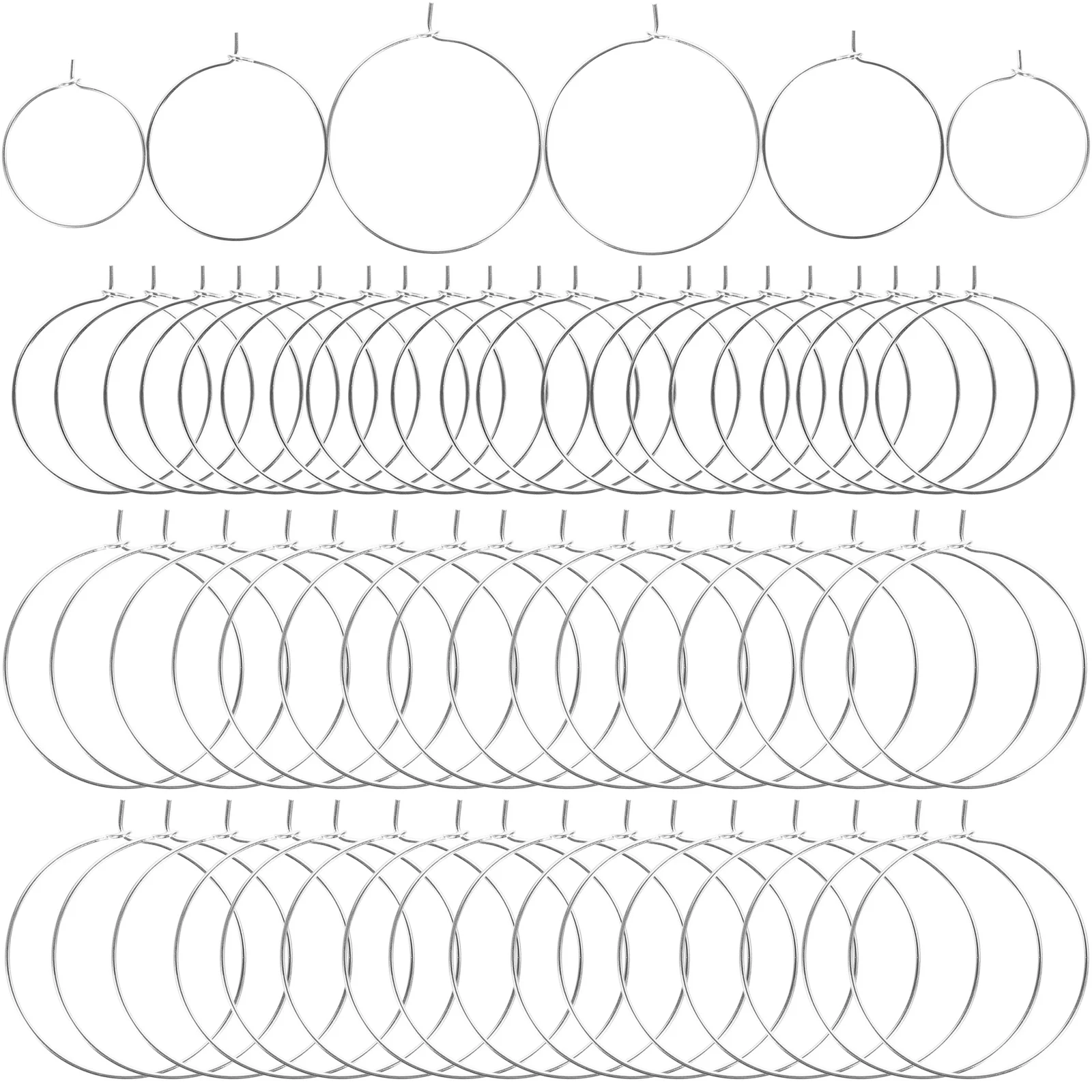 Круглые серьги-кольца разных размеров - Фотография_2