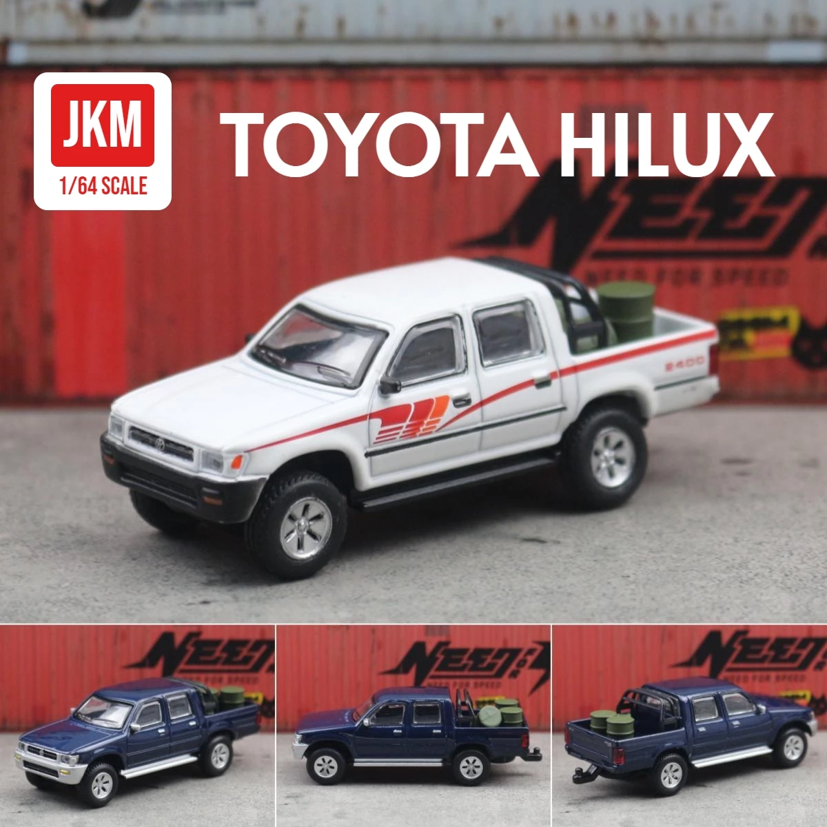 1:64 toyota hilux пикап миниатюрный