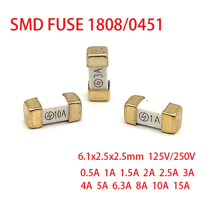 1808/0451 gold smd предохранитель с медленным выдувом 0 - Фотография_3