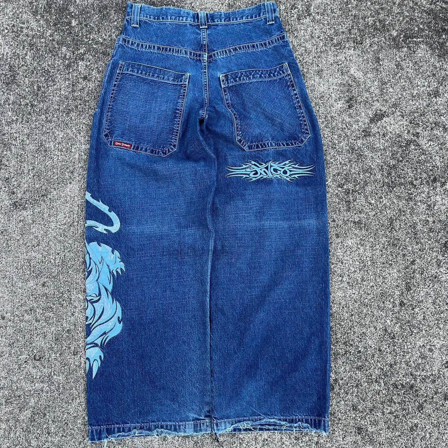 Джинсы jnco y2k в стиле харадзюку