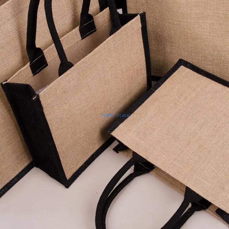D0ud jute burlap tote bagd большие - Фотография_4
