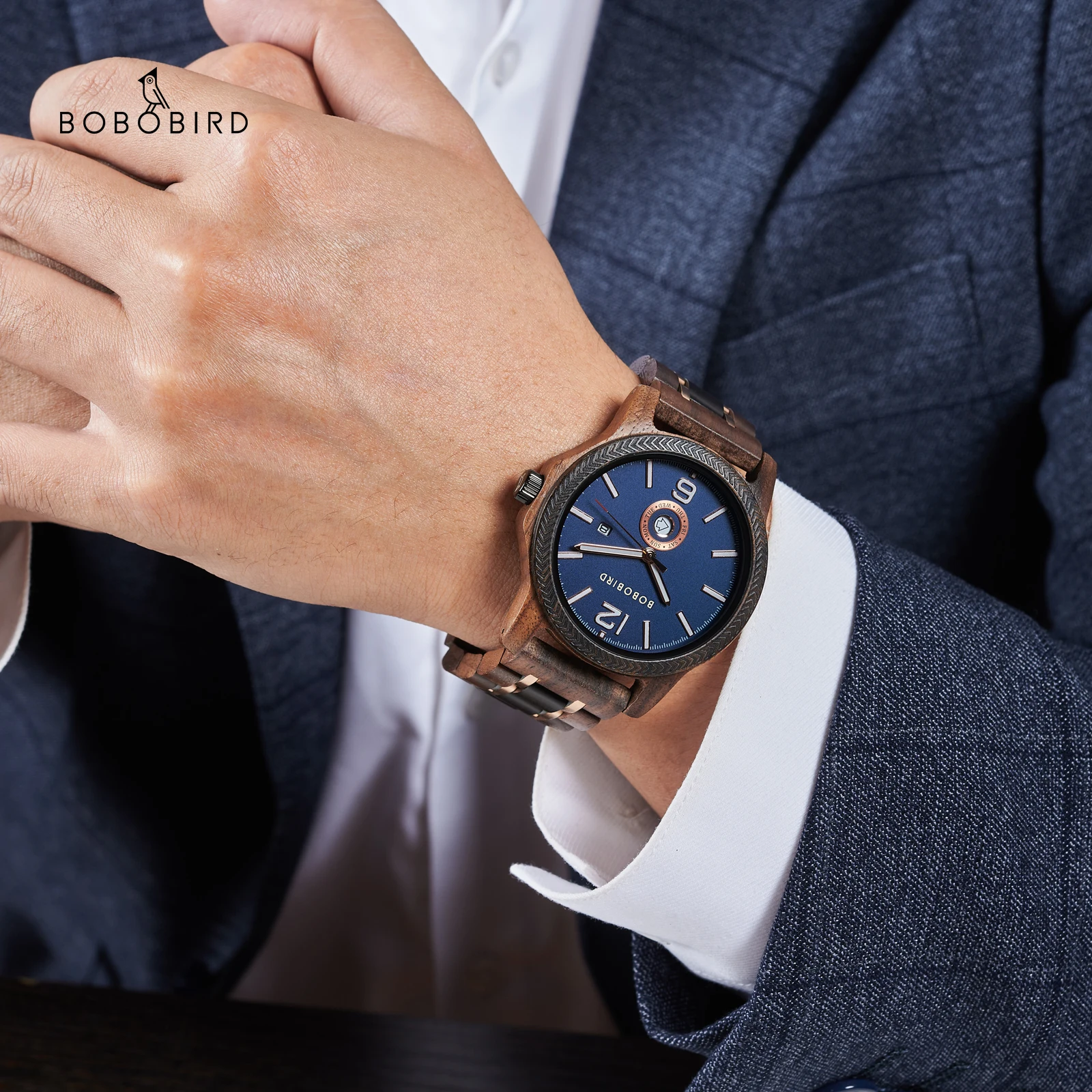 Деревянные мужские часы bobobird - Фотография_2