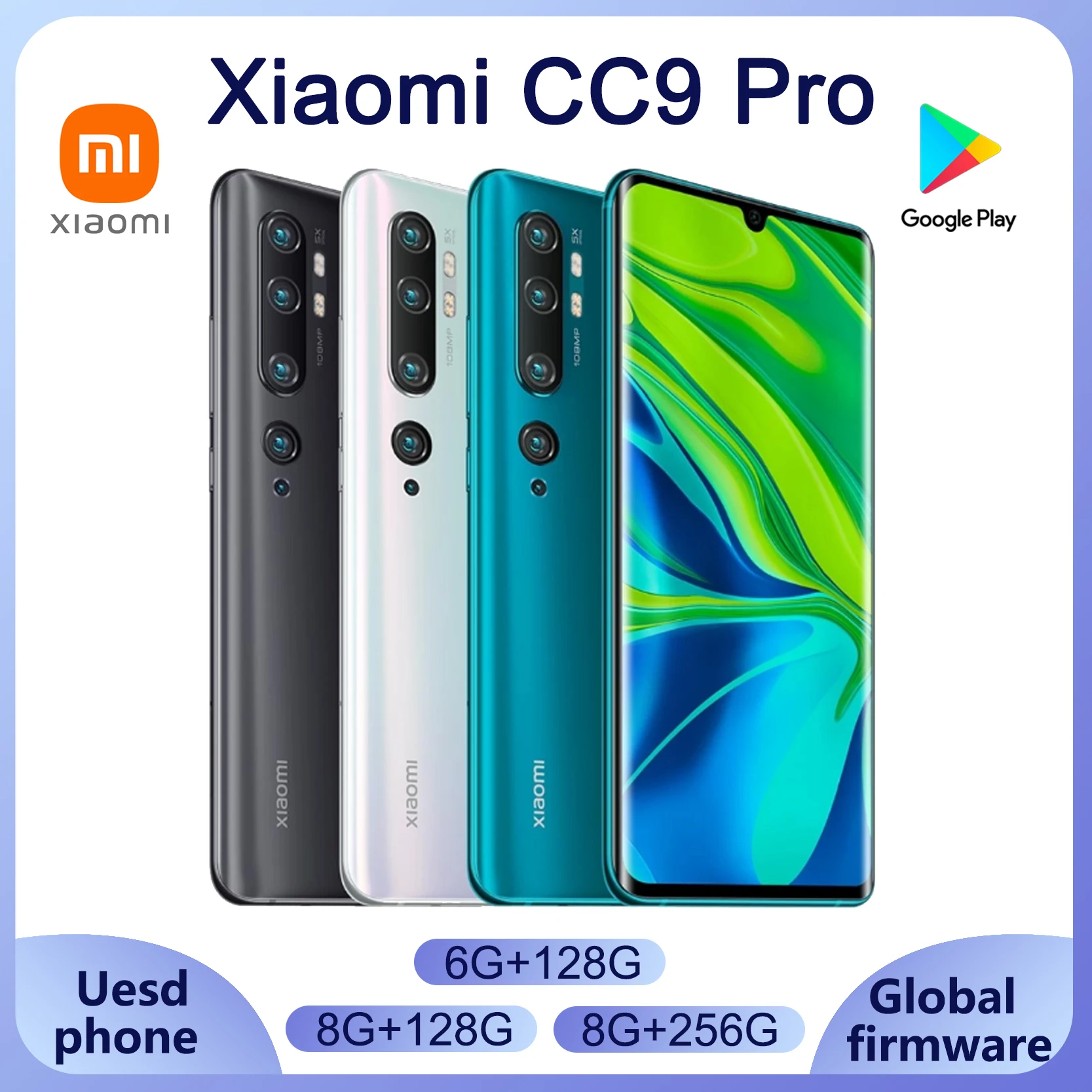 Xiaomi cc9 pro mi note 10 4g телефон