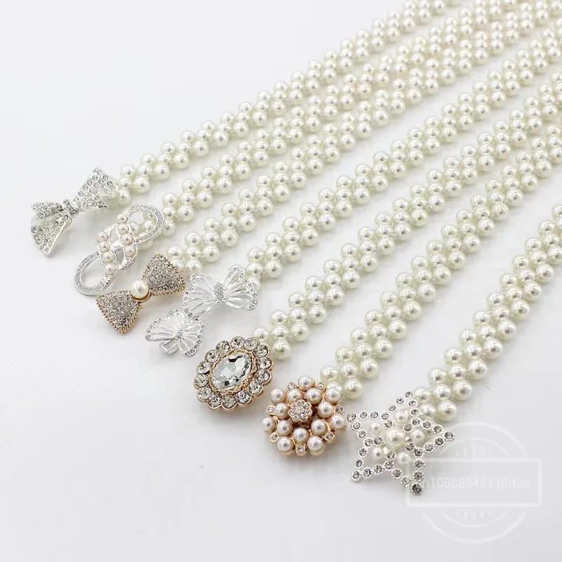 Большой пояс с имитацией жемчуга - Фотография_4