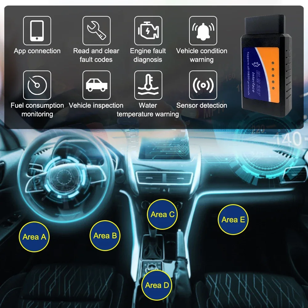 Obd2 сканер elm327 автомобильный - Фотография_6