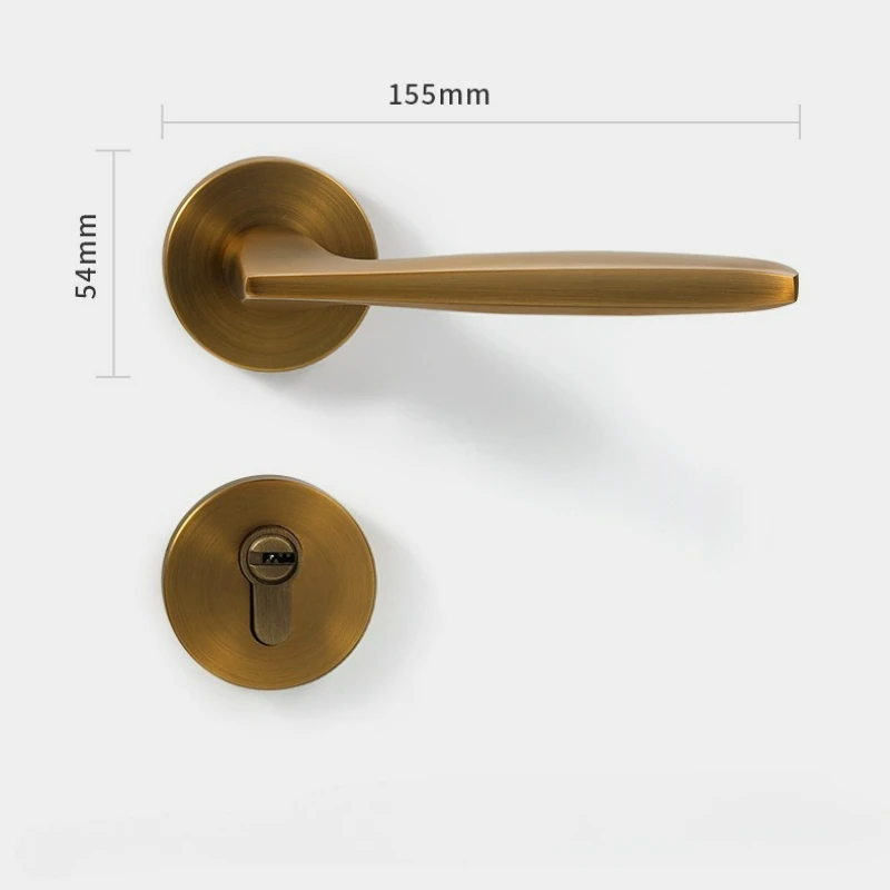 Новый античный бронзовый дверной замок для спальни в китайском стиле - Фотография_5