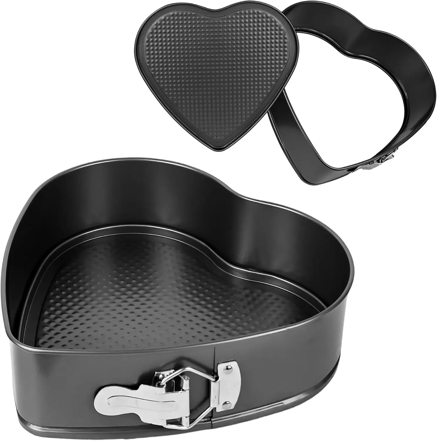 Антипригарная форма для торта темно-серого цвета в форме сердца - Фотография_2
