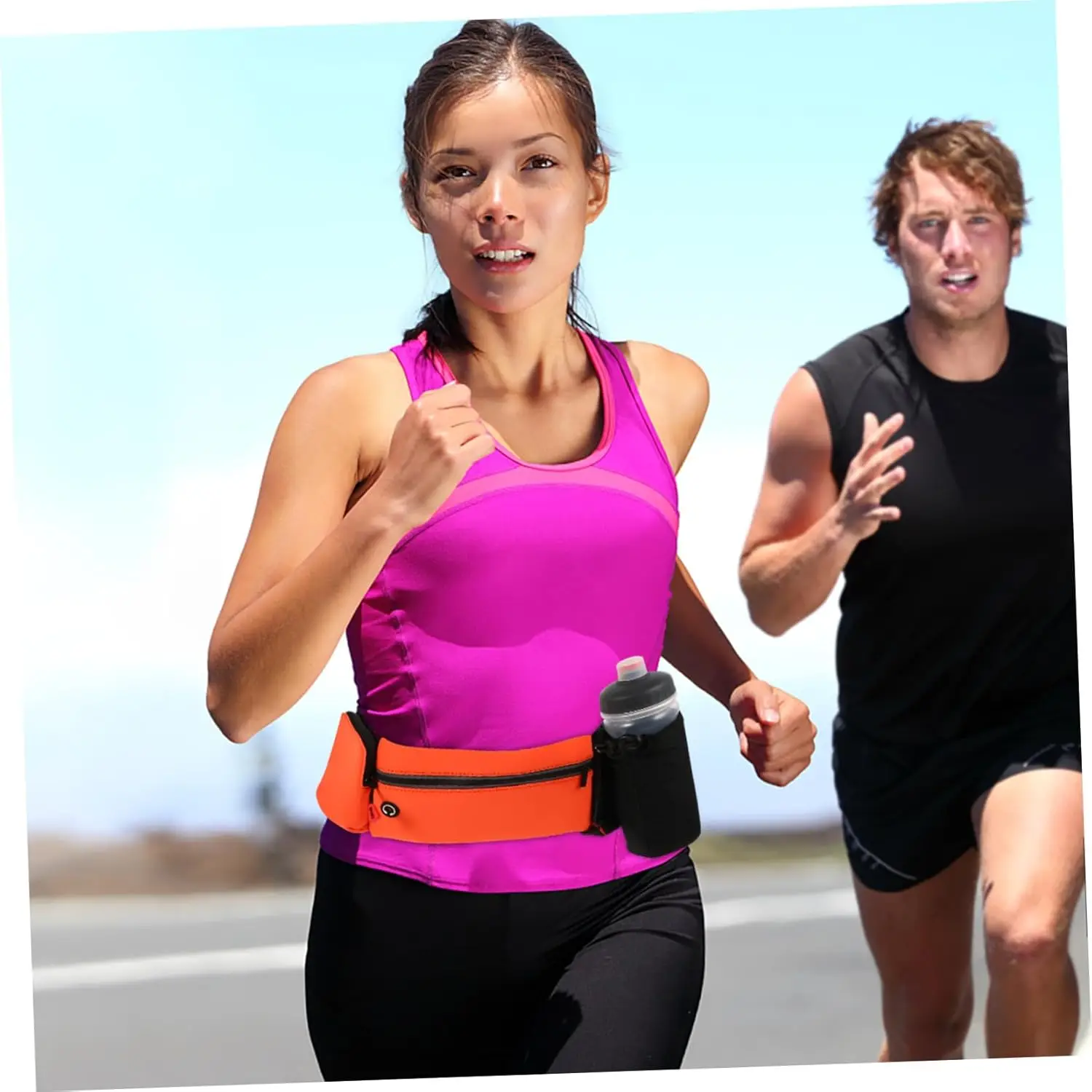 Спортивная поясная сумка mikinona с держателем для бутылки с водой - Фотография_6