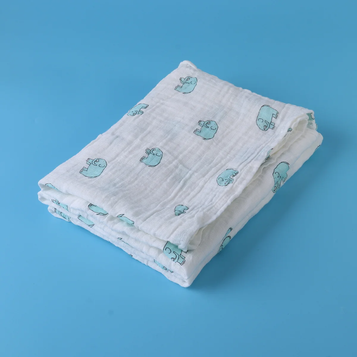 Мягкое муслиновое хлопковое детское пеленальное одеяло - Фотография_6