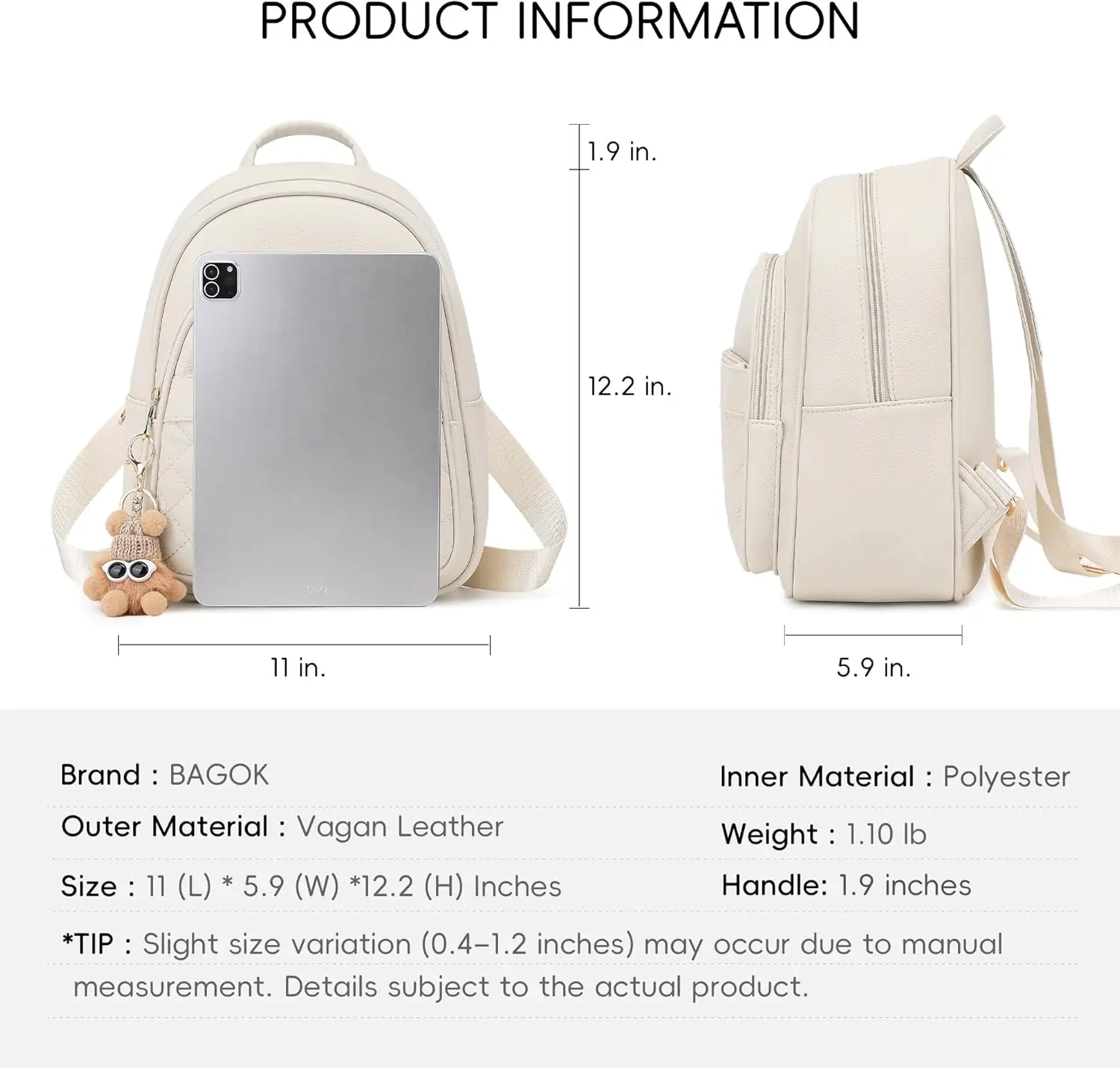 Мини-кожаный рюкзак-кошелек для женщин - Фотография_3