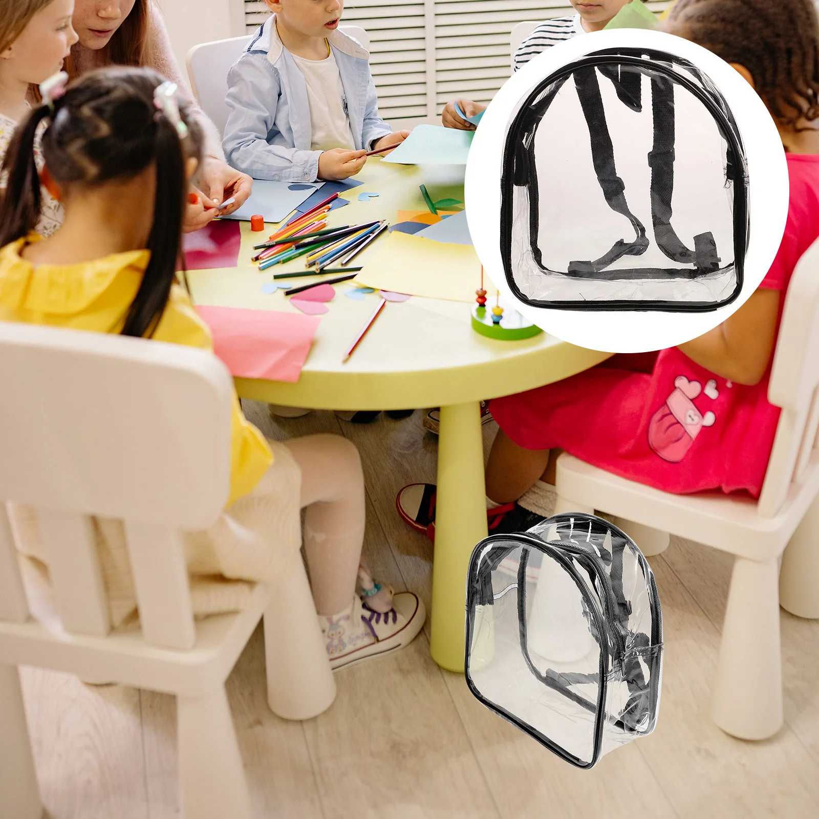 Прозрачный рюкзак прочный прозрачный - Фотография_6