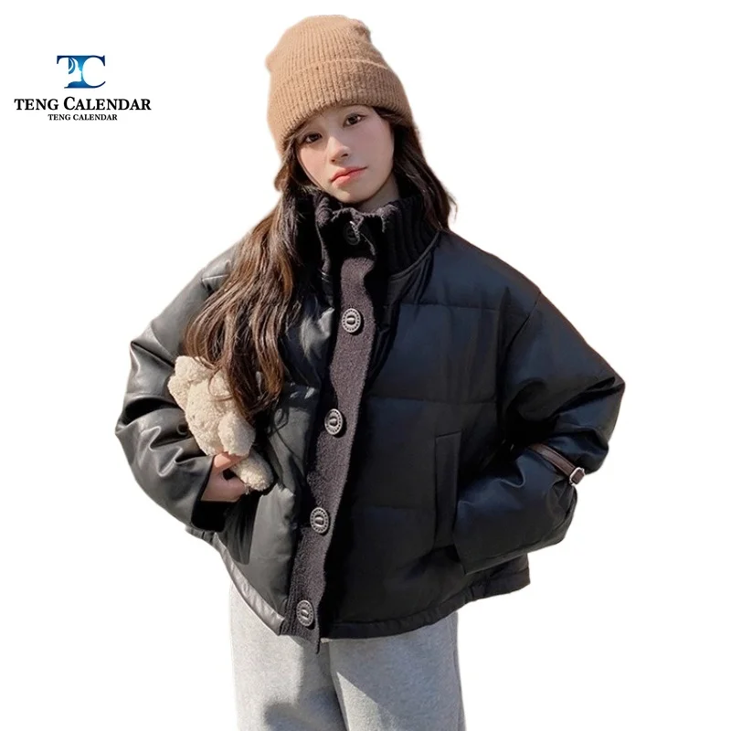 Высококачественная кожаная куртка и пуховик melad coffee color - Фотография_3