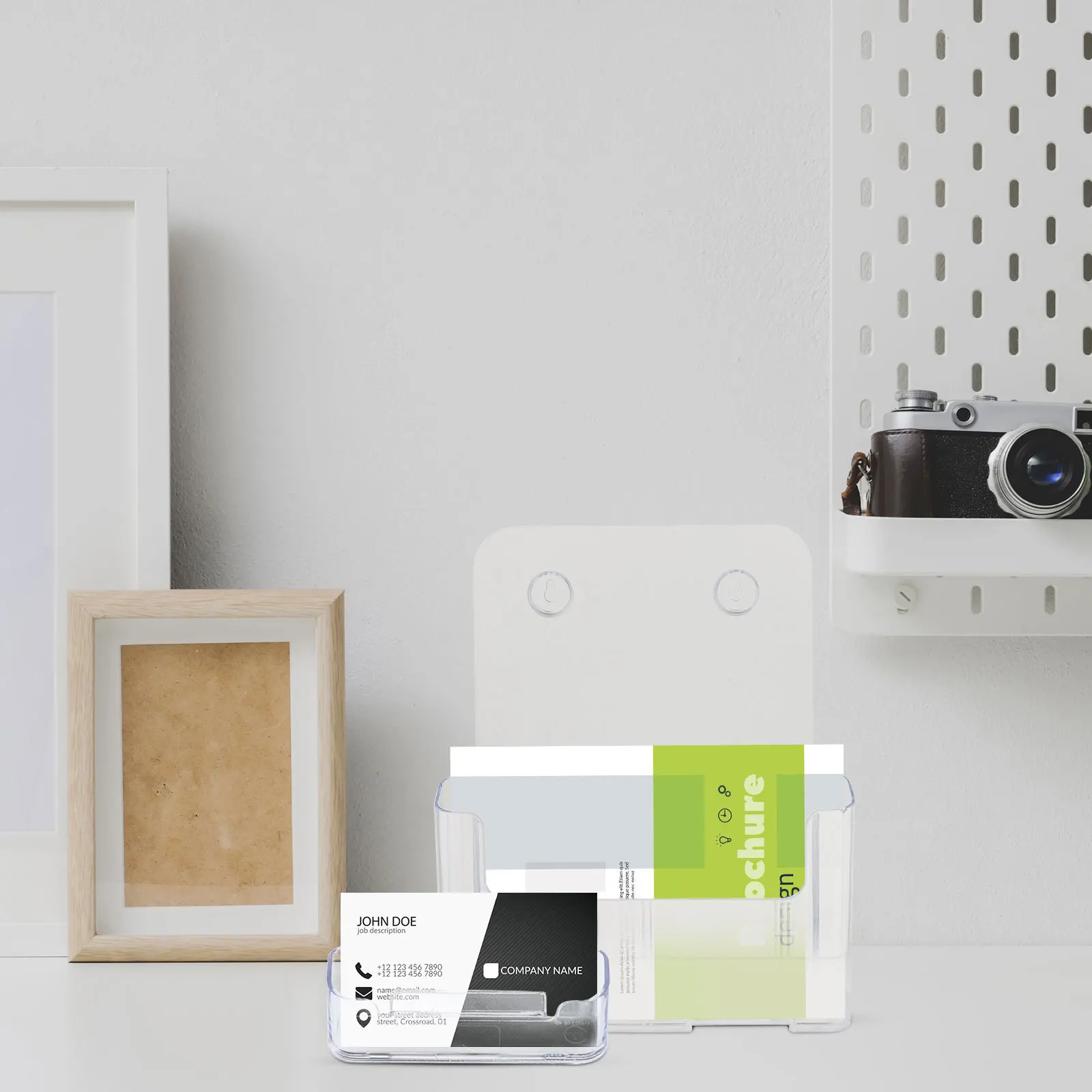 Прозрачный акриловый настольный органайзер для визитных карточек - Фотография_5