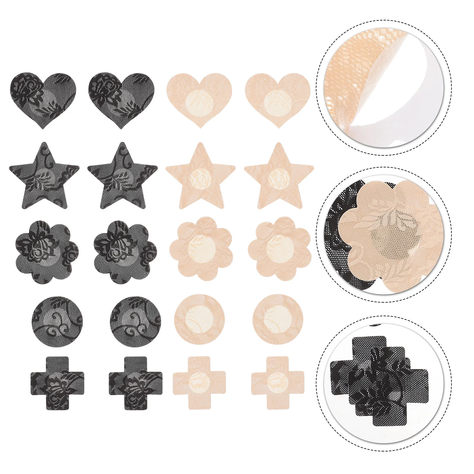 10 пар цветочных кружевных пирожных для груди