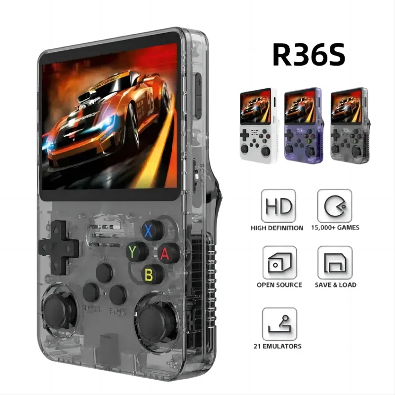 R36s ретро портативная игровая консоль 3