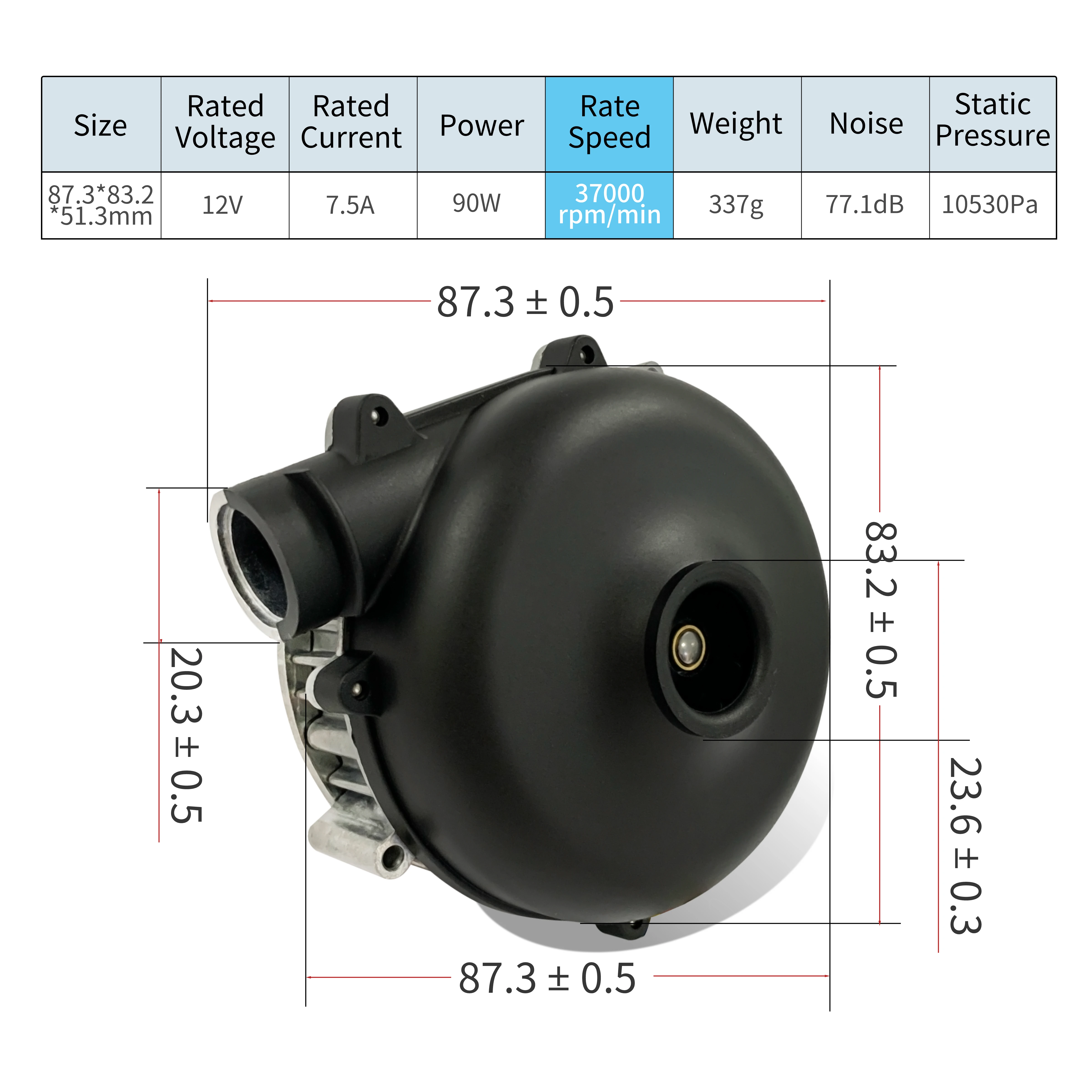 Бесщеточный воздуходувка 12 в со встроенным драйвером - Фотография_2
