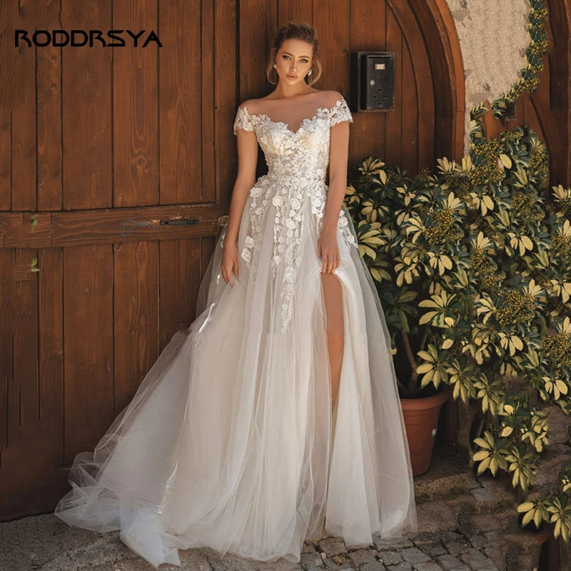 Женское пляжное свадебное платье roddrsya