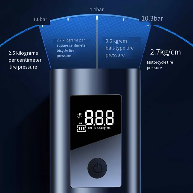 Беспроводной воздушный насос с цифровым дисплеем - Фотография_5