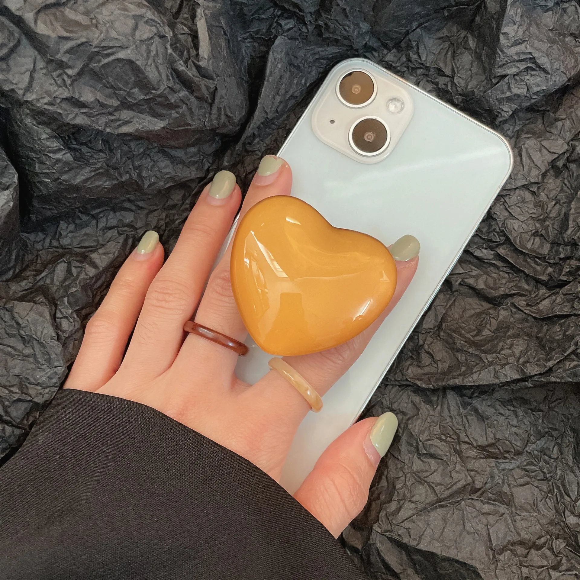 Хрустальный держатель для телефона в форме сердца - Фотография_2