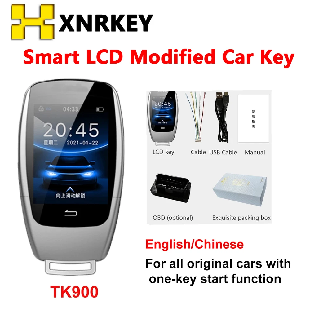 Xnrkey tk900 lcd умный автомобильный