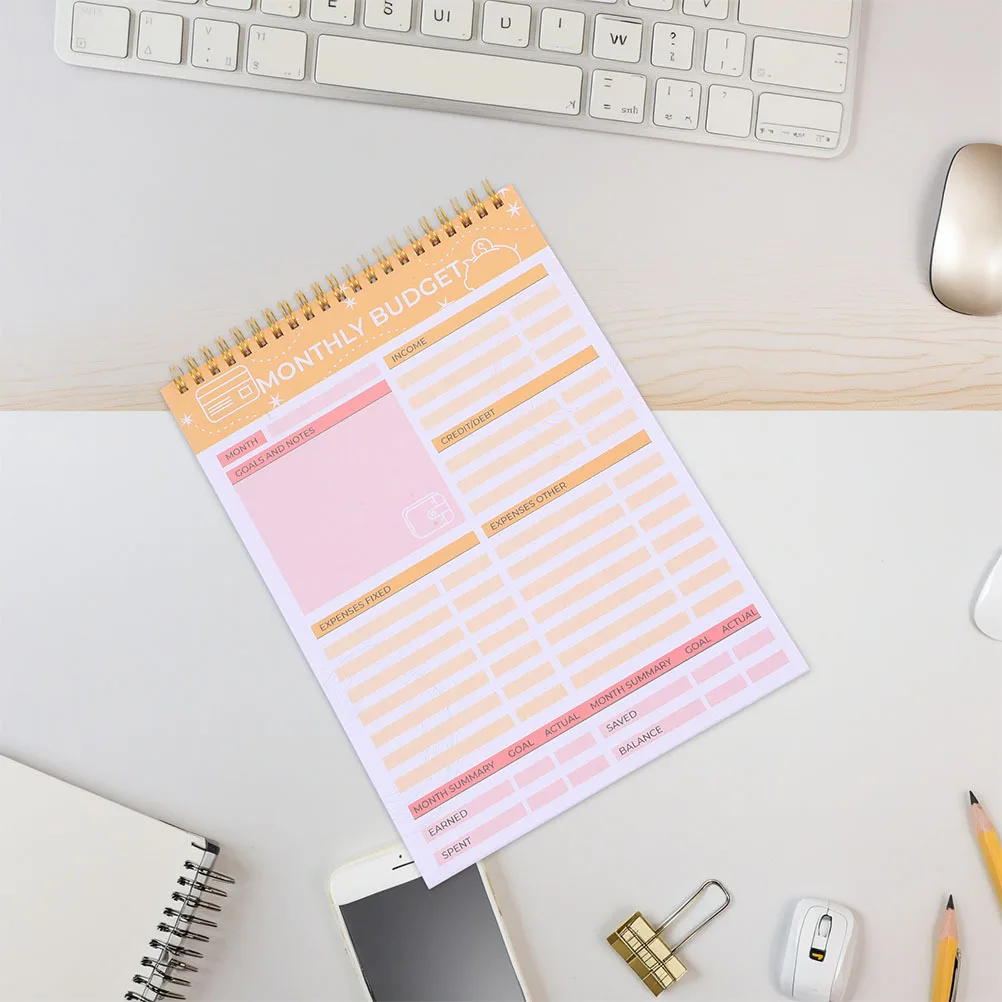 Спиральный блокнот: ежемесячный трекер счетов для составления бюджета - Фотография_5