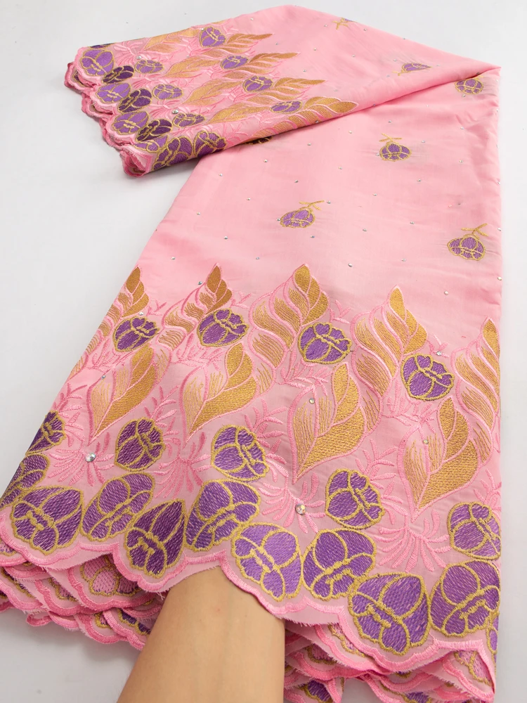 Африканская хлопчатобумажная кружевная ткань 2023 - Фотография_4