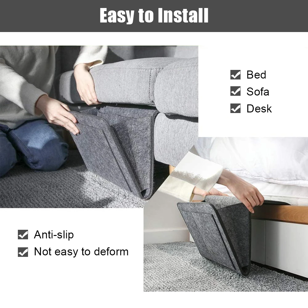 Поетровый прикроватный органайзер с 5 карманами - Фотография_5